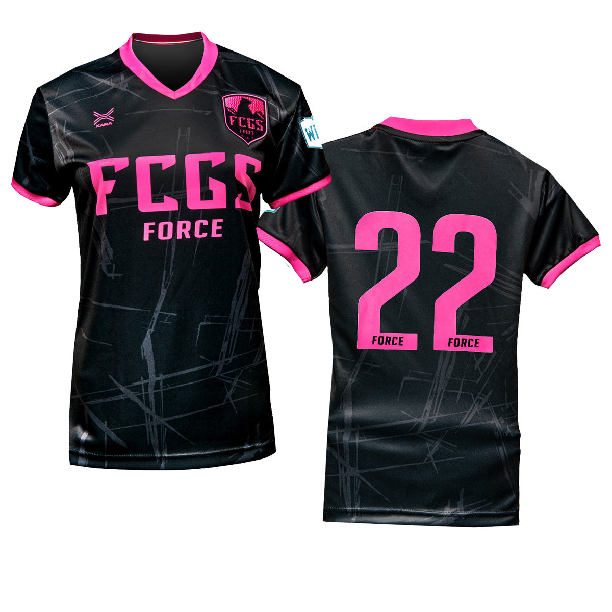 FCGS Force Girls Game Jersey Black/Pink - With Number